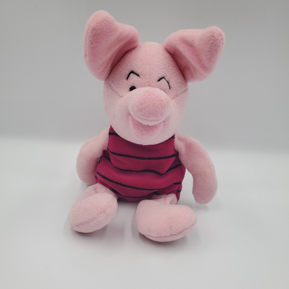 Disney‎ Piglet Bean Bag  Plush Stuffed Animal Pink Character Toy 8"